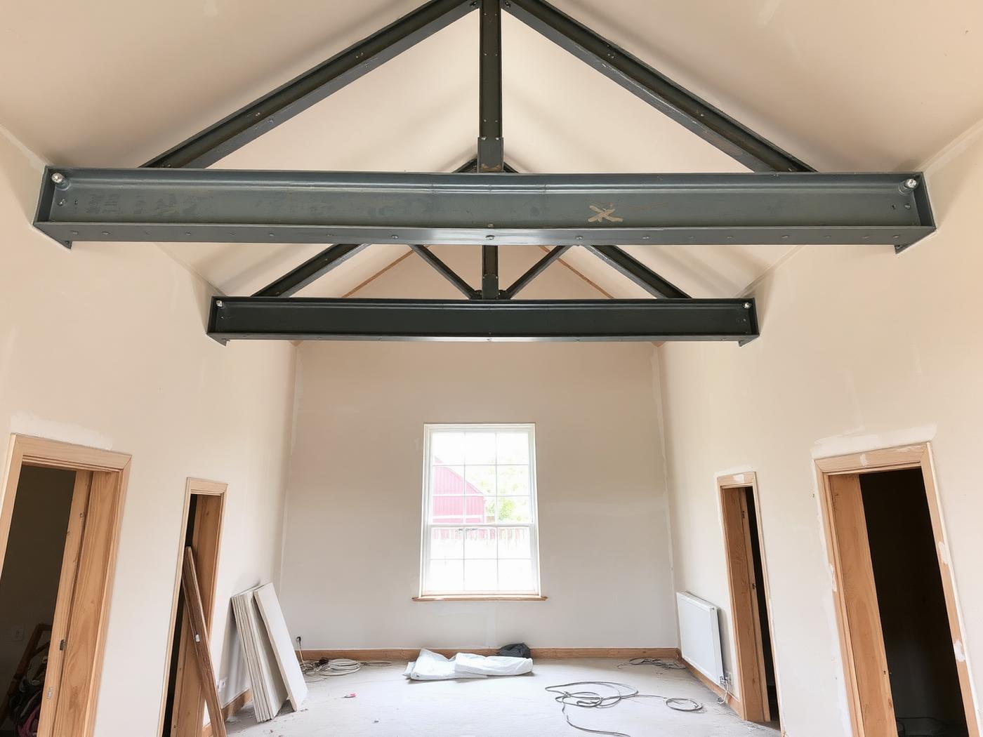 Structural building work under way at a South London property