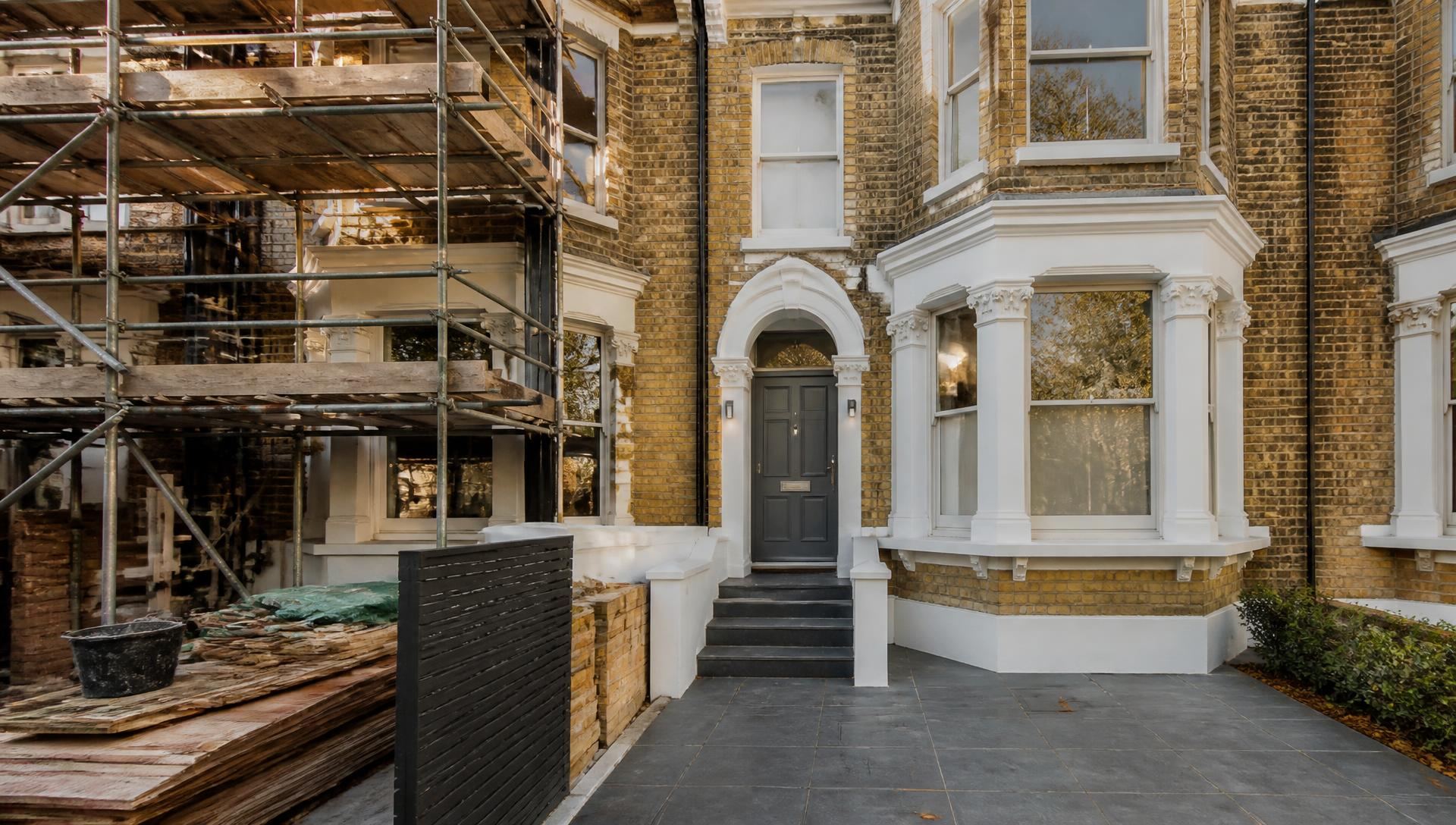 Renovation work under way on a South London property