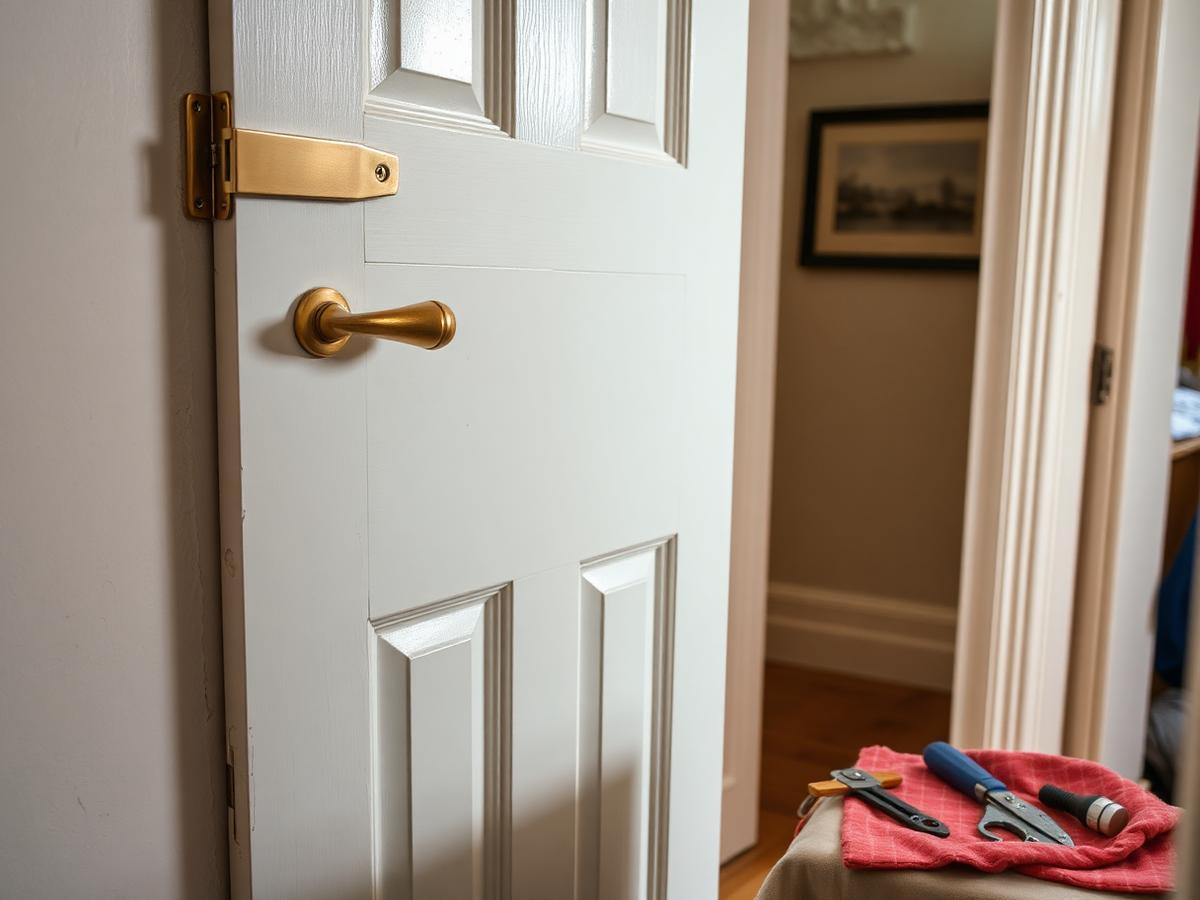 Repaired and repainted internal door in a Croydon home