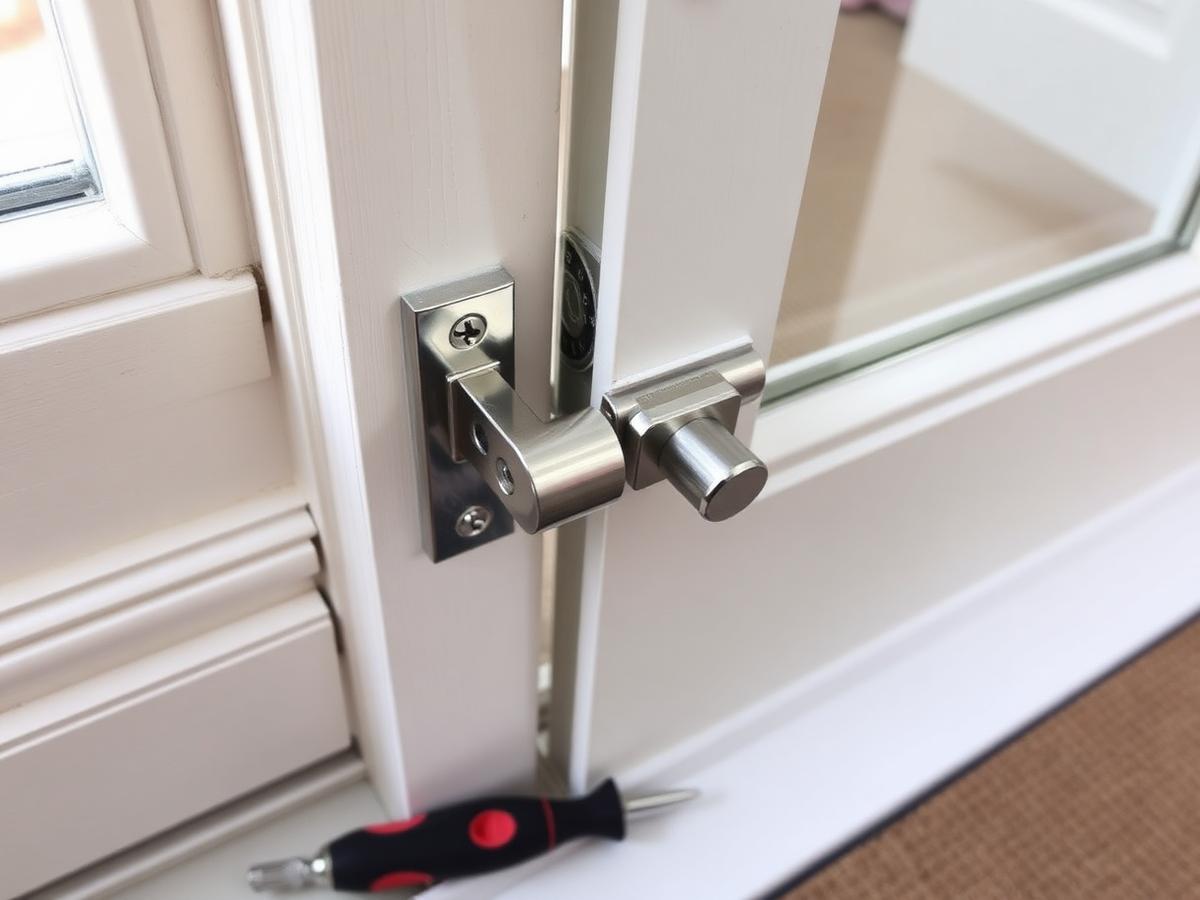 New multipoint lock mechanism fitted to a uPVC door in South London