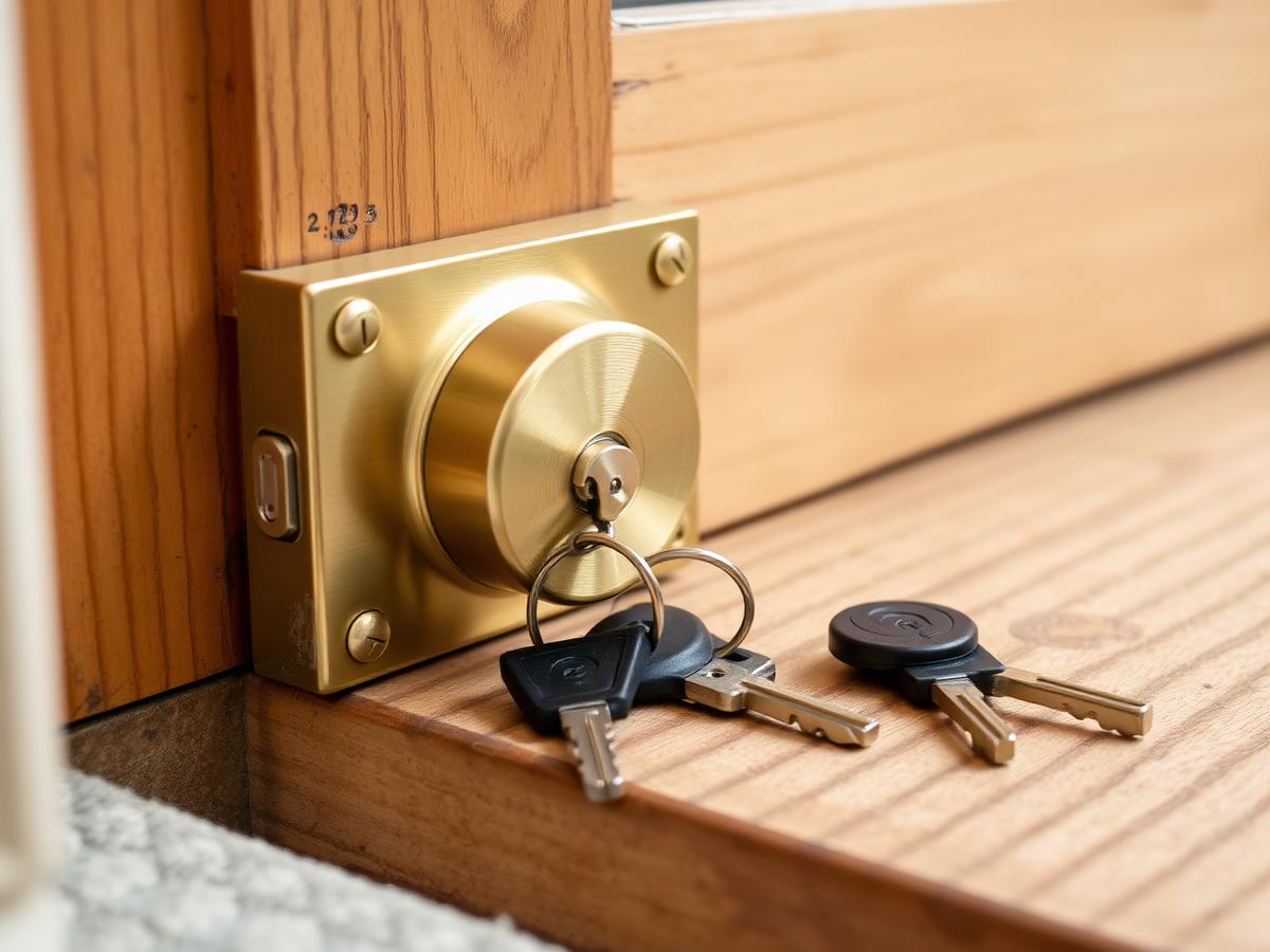 New mortice lock and keys on a Croydon front door